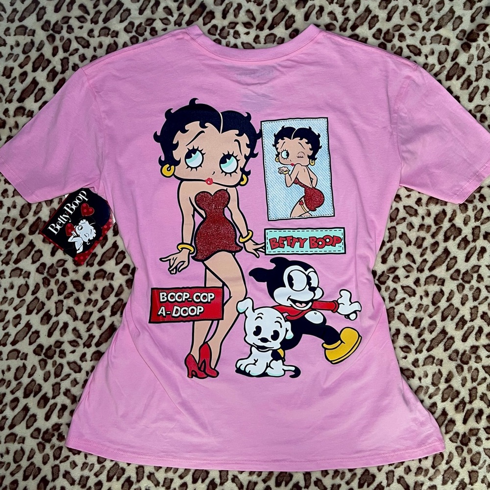 Betty Boop Pink Short Sleeve T-Shirt